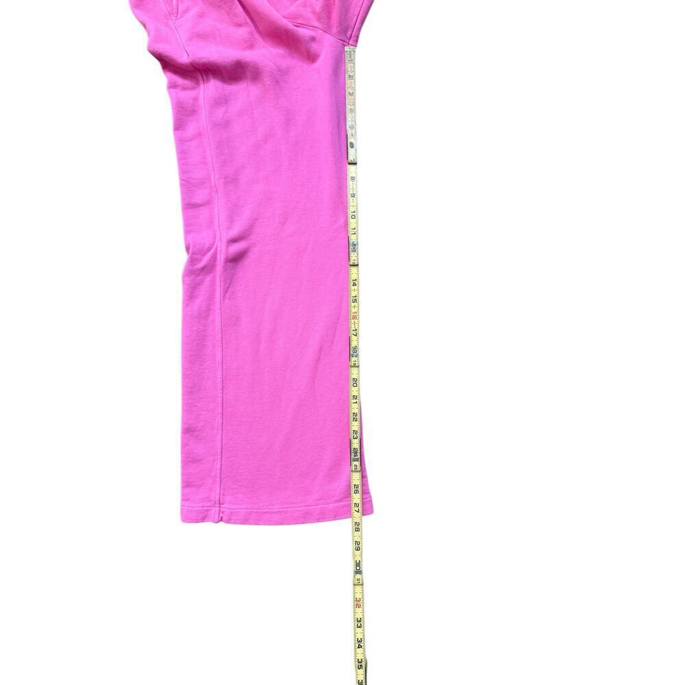 NUX Women's Pink Drawstring Waist Terry Bootcut Pants Size Medium - Picture 5 of 6